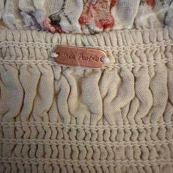 Free People Ethereal Oasis Printed Midi Dress Ivory Small Bohemian Cottage - Picture 11 of 14